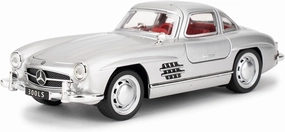 1955 Mercedes-Benz 300sl Vintage Car Model, 1/32 Toy Car with Sound and Light Function, Children's Toy Model Car with PullBack Function, Collector's Quality Model Car, Gift for Children (silver)