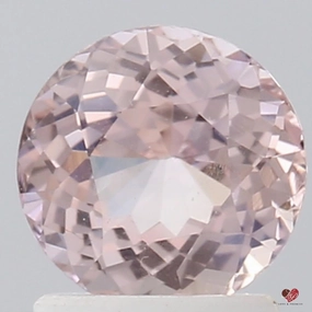 1.63cts Round Peachy Blush Champagne Sapphire