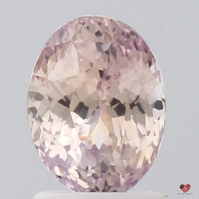 2.05cts Oval Peachy Blush Champagne Sapphire