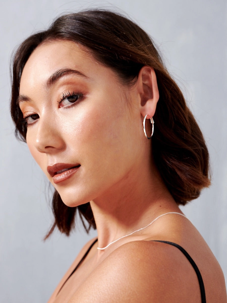 30mm Classic Sterling Silver Plated Hoops