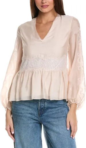 3.1 Phillip Lim Blouson Sleeve Silk Top