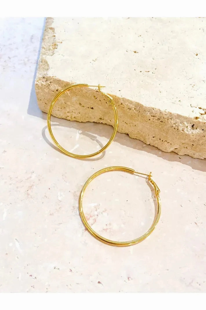 50mm Classic 18K Gold Hoop