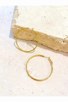 50mm Classic 18K Gold Hoop