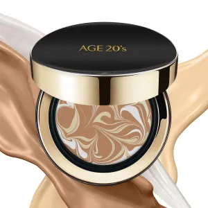 AGE20'S Signature Essence Pact SPF 50  | Pack of 1 | 27C HONEY | Cream Foundation, Dewy Finish, Natural Coverage | Korean Cushion Foundation