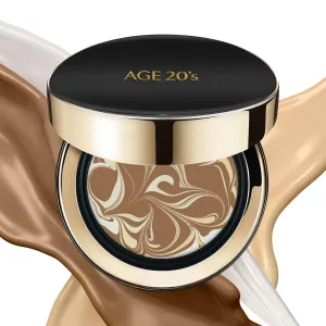 AGE20'S Signature Essence Pact SPF 50  | Pack of 1 | 31 Medium Tan | Cream Foundation, Dewy Finish, Natural Coverage | Korean Cushion Foundation