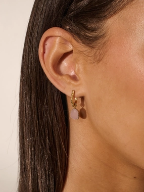 Airin Stone 18K Gold Plated Earrings in Pink