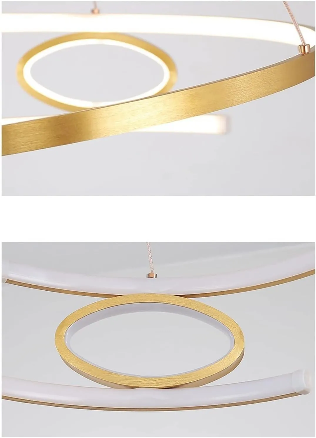 Aluminum Pendant Lights Bar Dining Room Lamp Fixtures Modern LED Light Gold Hanglamp Compatible with Living Room Bedroom Lustre Pendente Ceiling Chandelier,Hanging Light(D45)