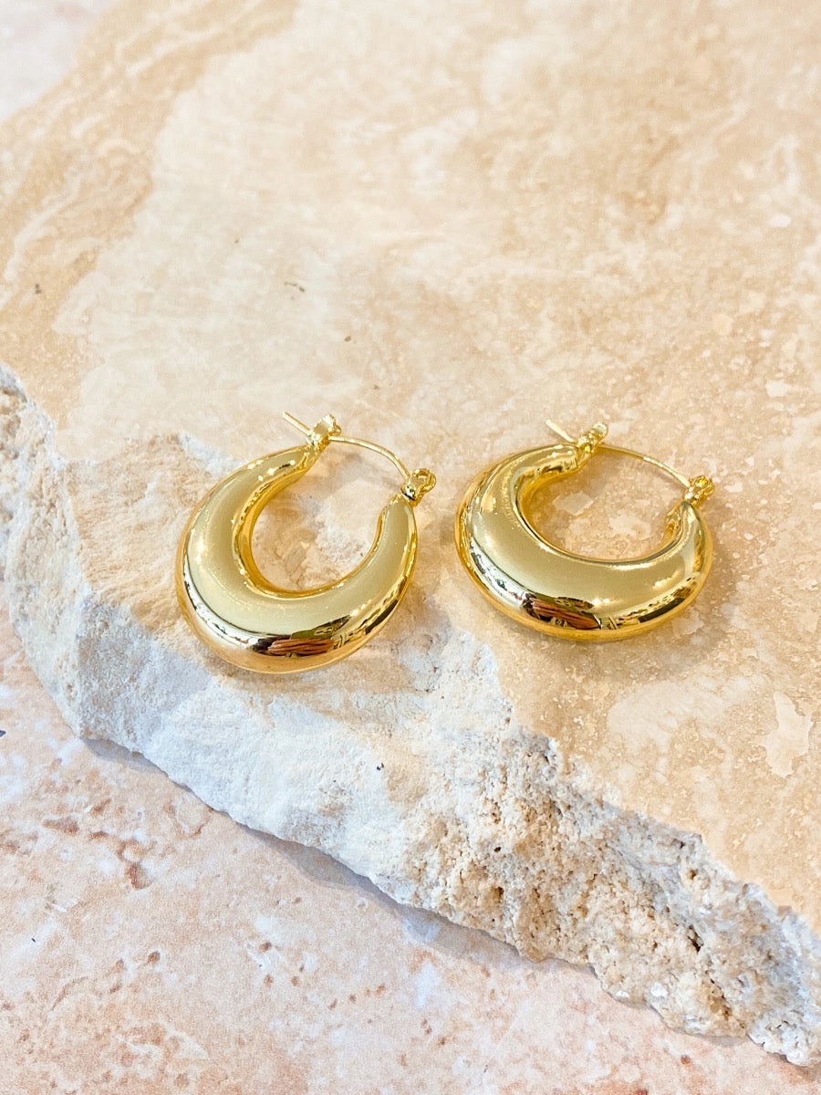 Amaline 18K Gold Plated Hoop Earrings