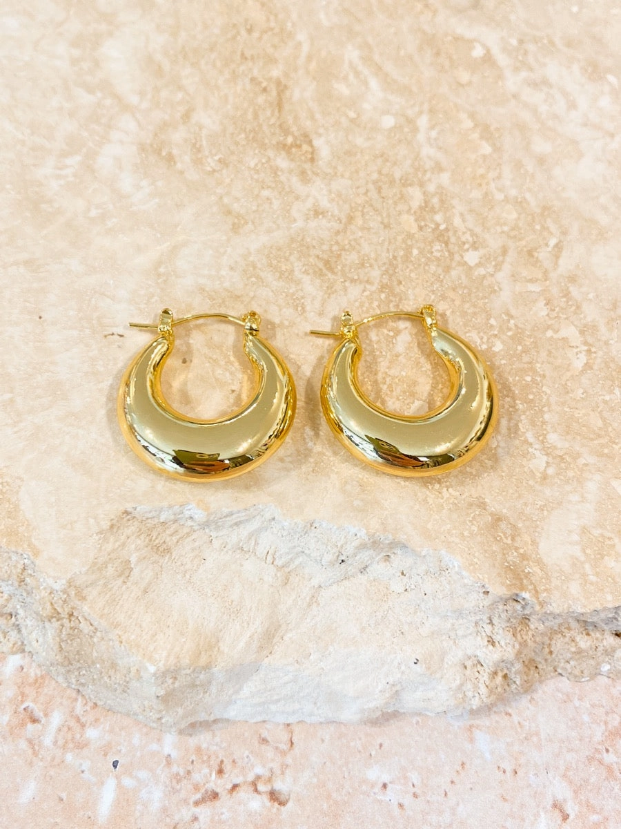 Amaline 18K Gold Plated Hoop Earrings