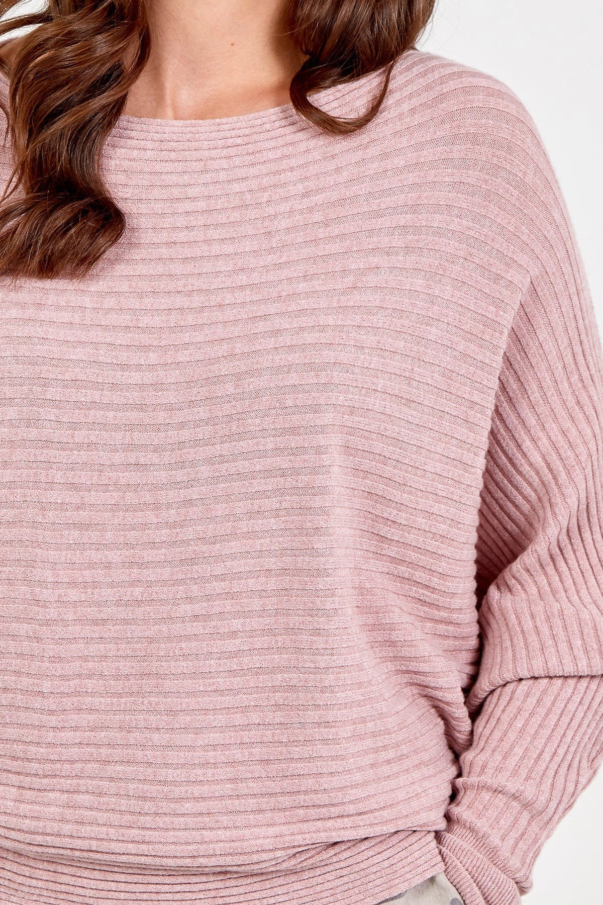 Batwing Ribbed Jumper