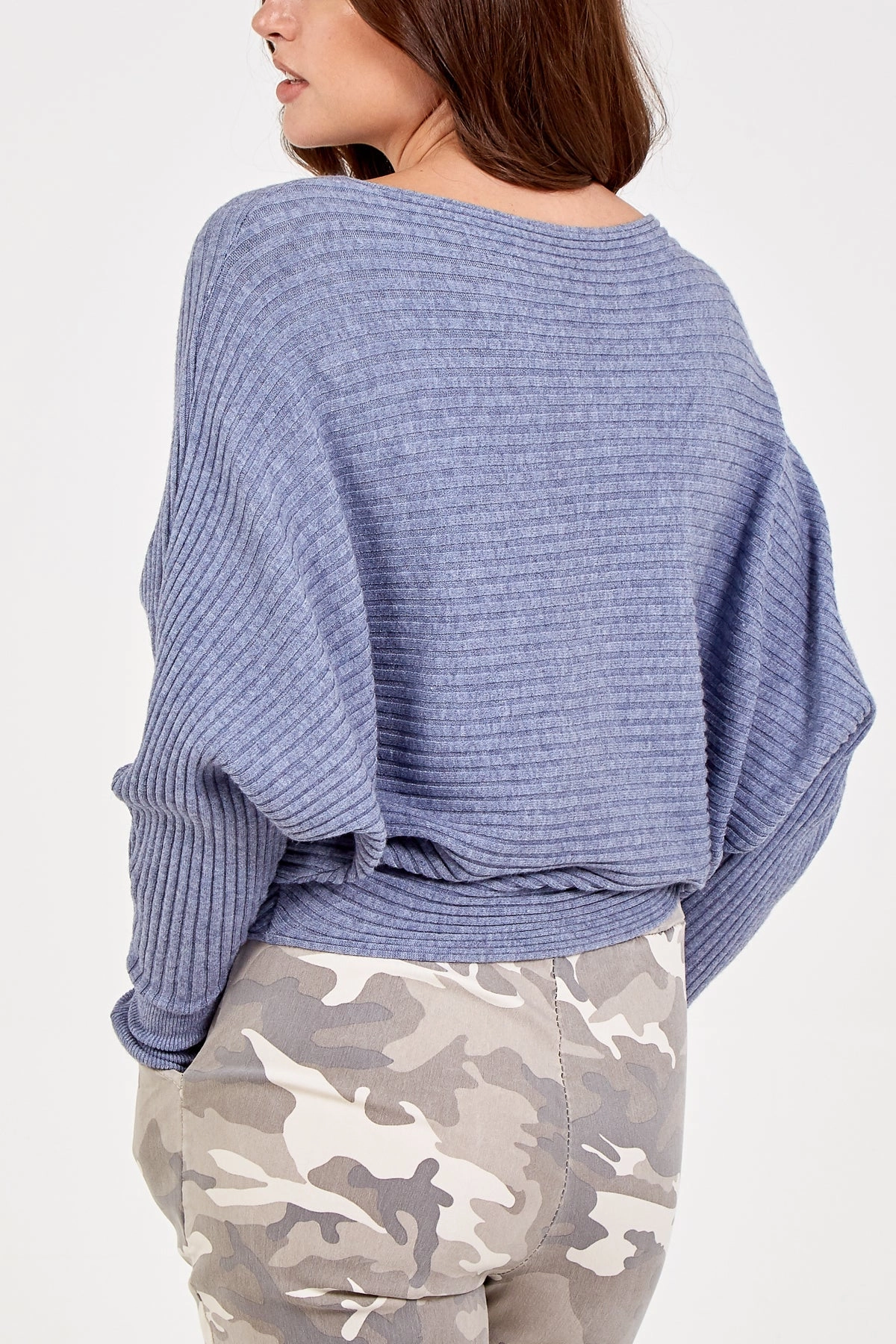 Batwing Ribbed Jumper
