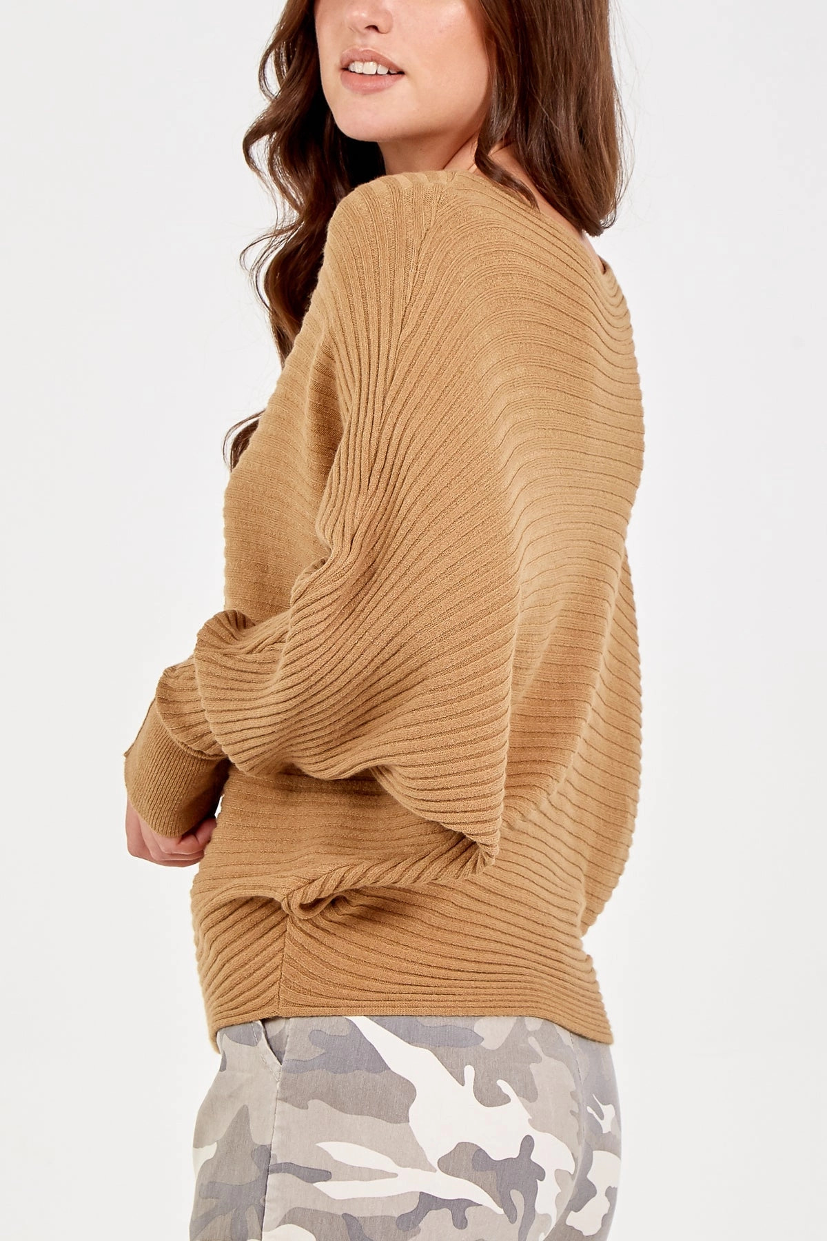 Batwing Ribbed Jumper