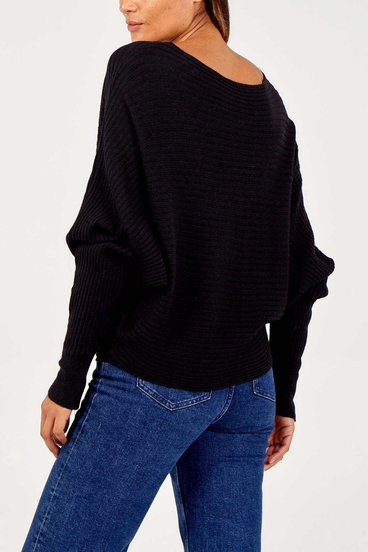 Batwing Ribbed Jumper