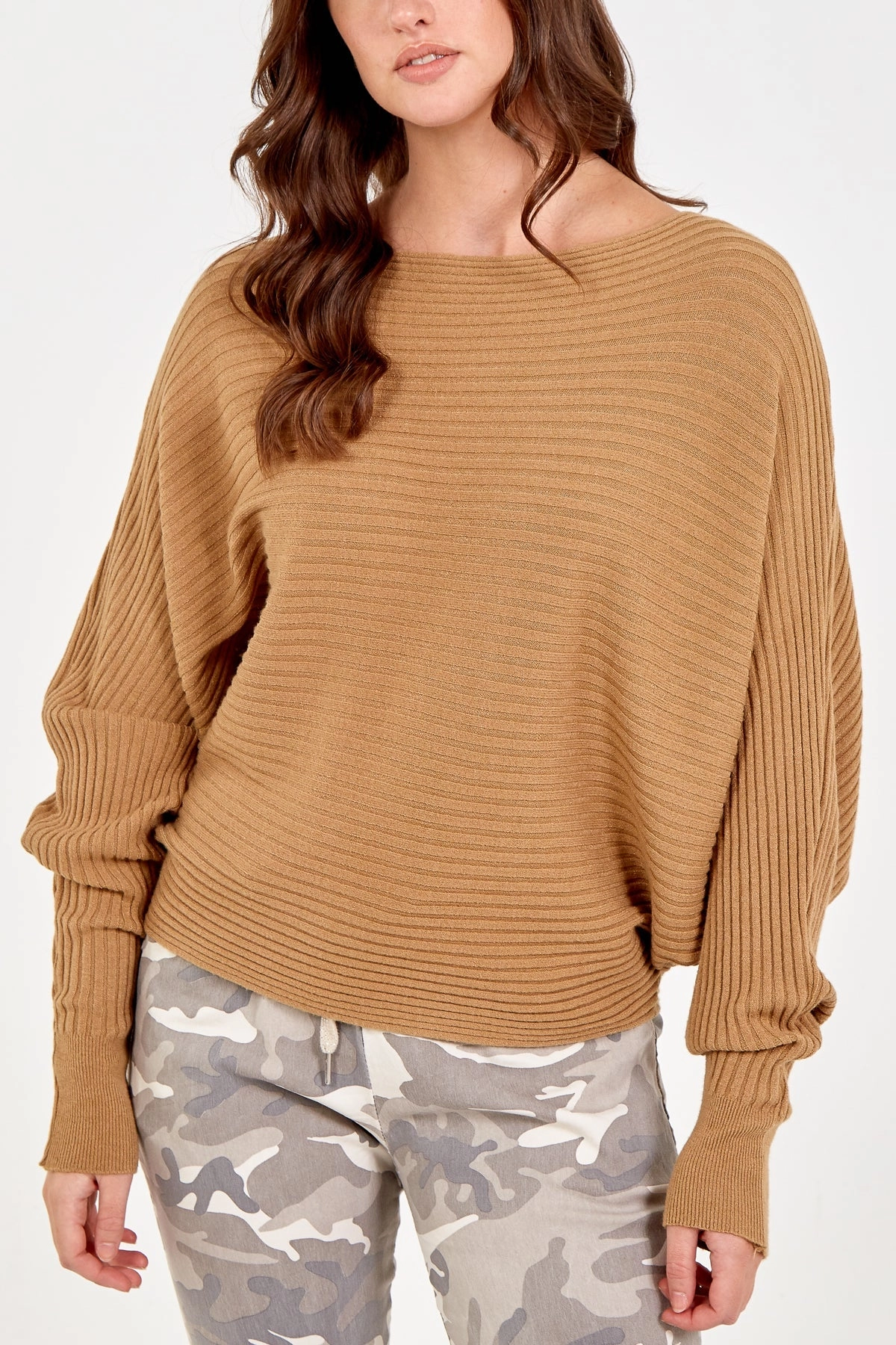 Batwing Ribbed Jumper