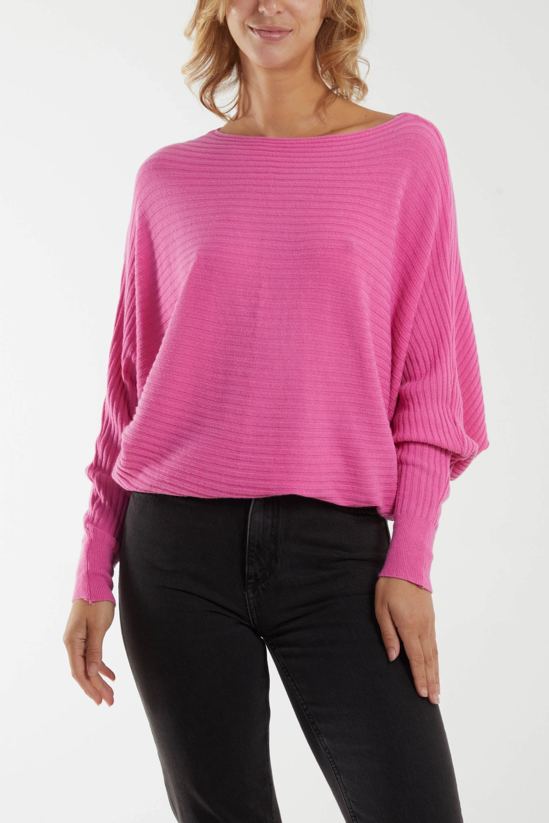 Batwing Ribbed Jumper