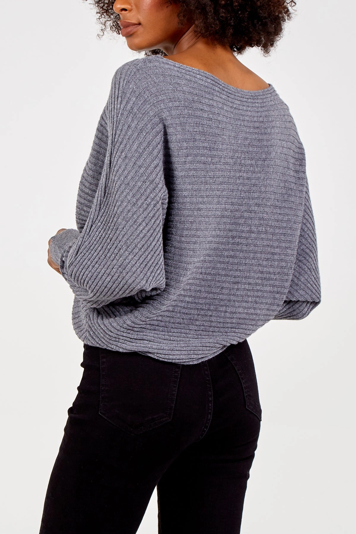 Batwing Ribbed Jumper