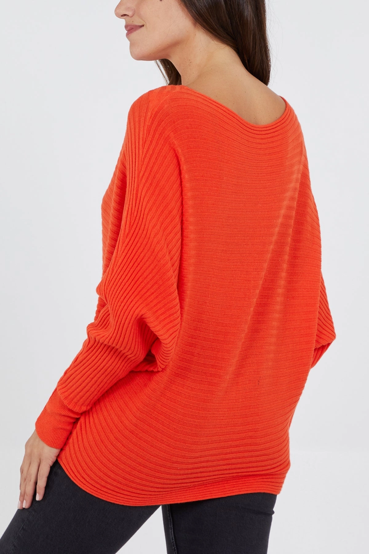 Batwing Ribbed Jumper
