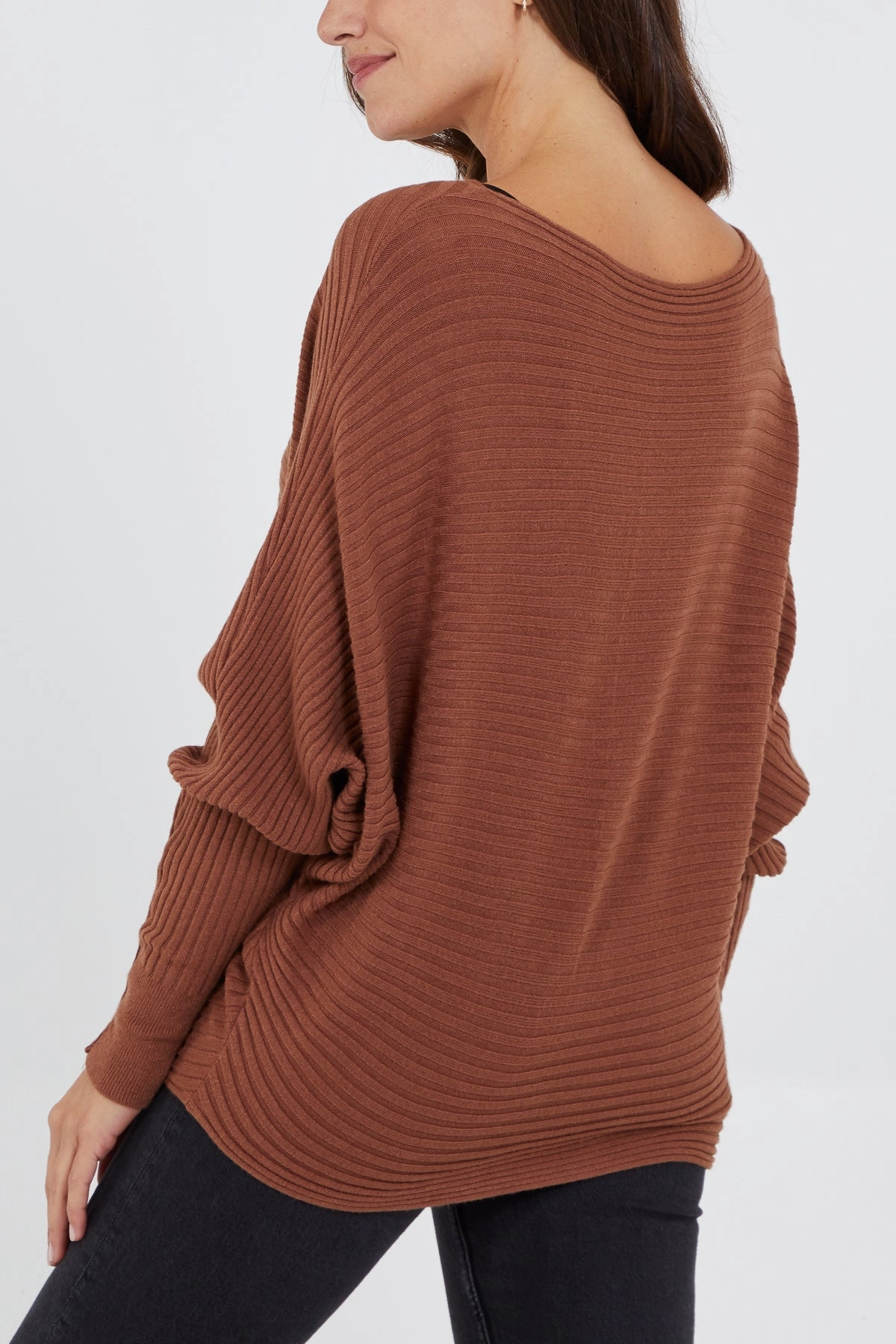 Batwing Ribbed Jumper