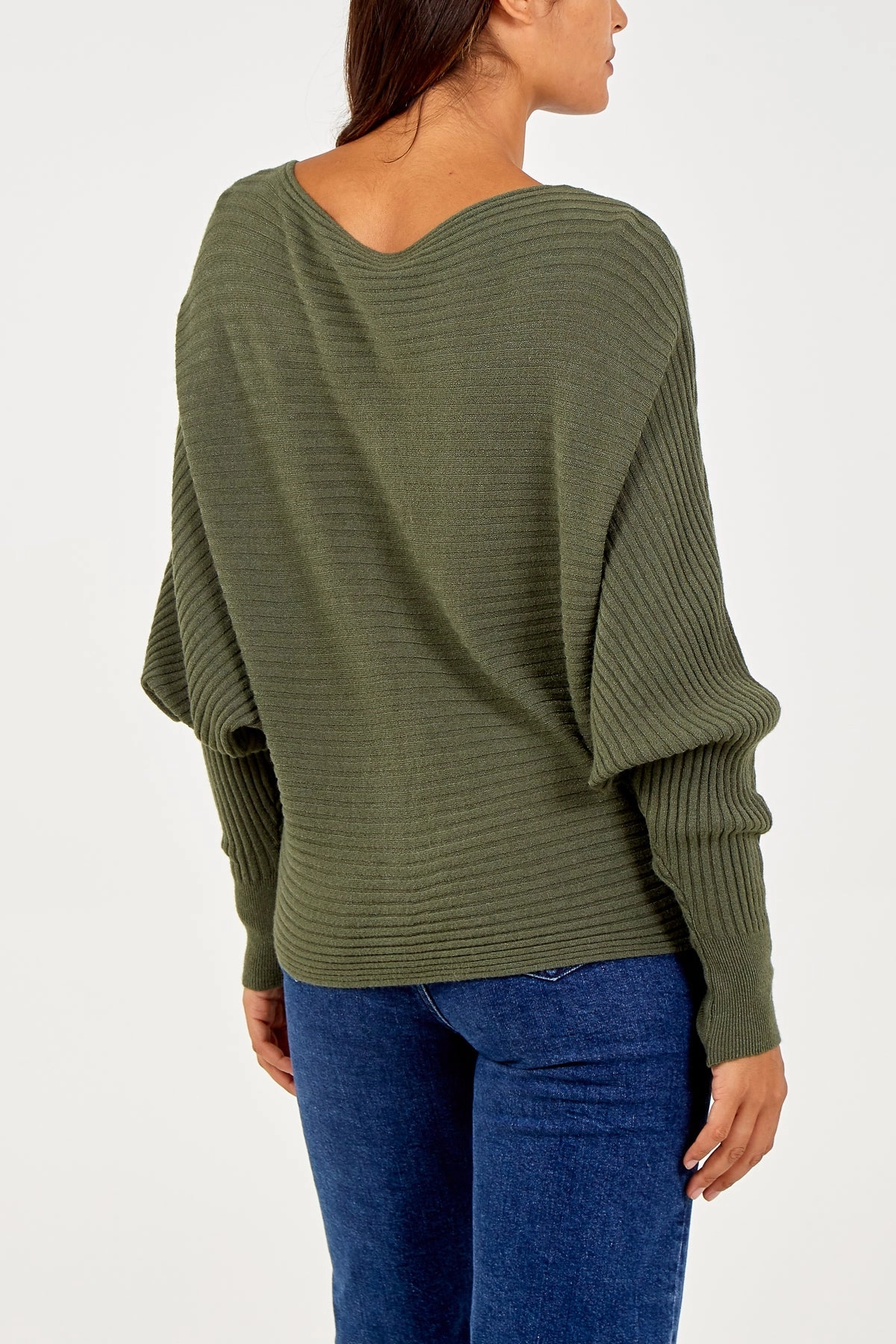 Batwing Ribbed Jumper
