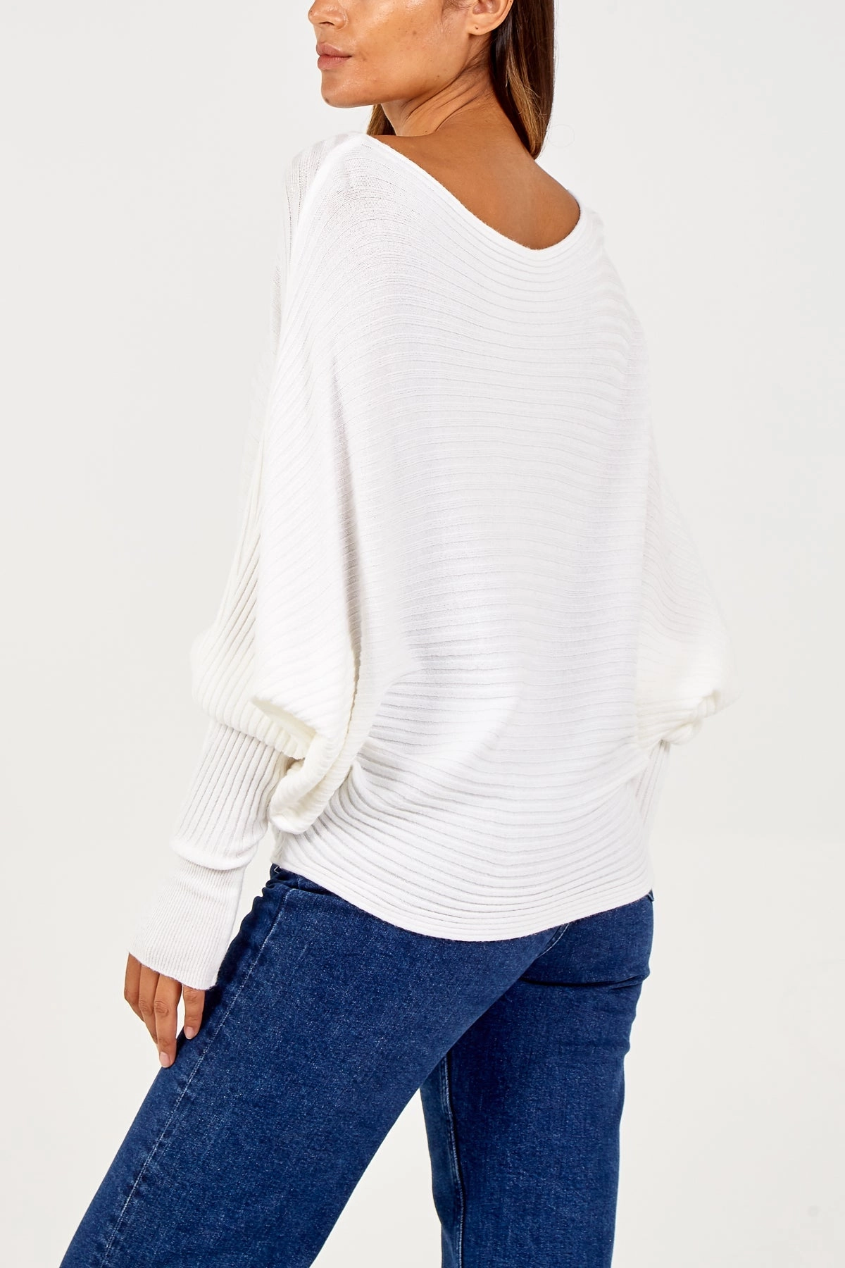 Batwing Ribbed Jumper