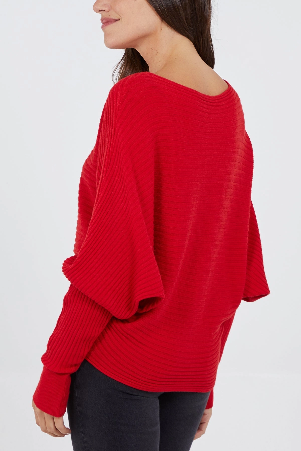 Batwing Ribbed Jumper