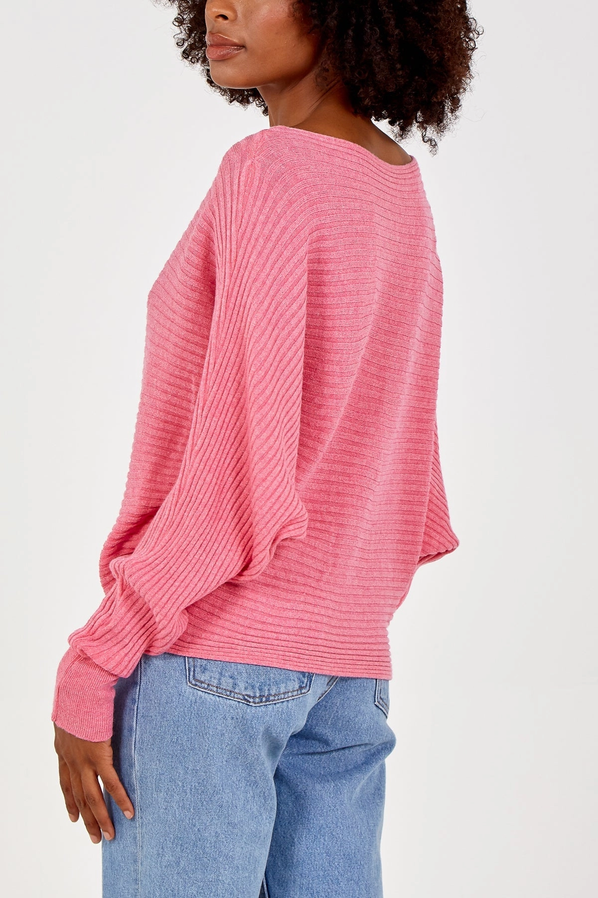 Batwing Ribbed Jumper