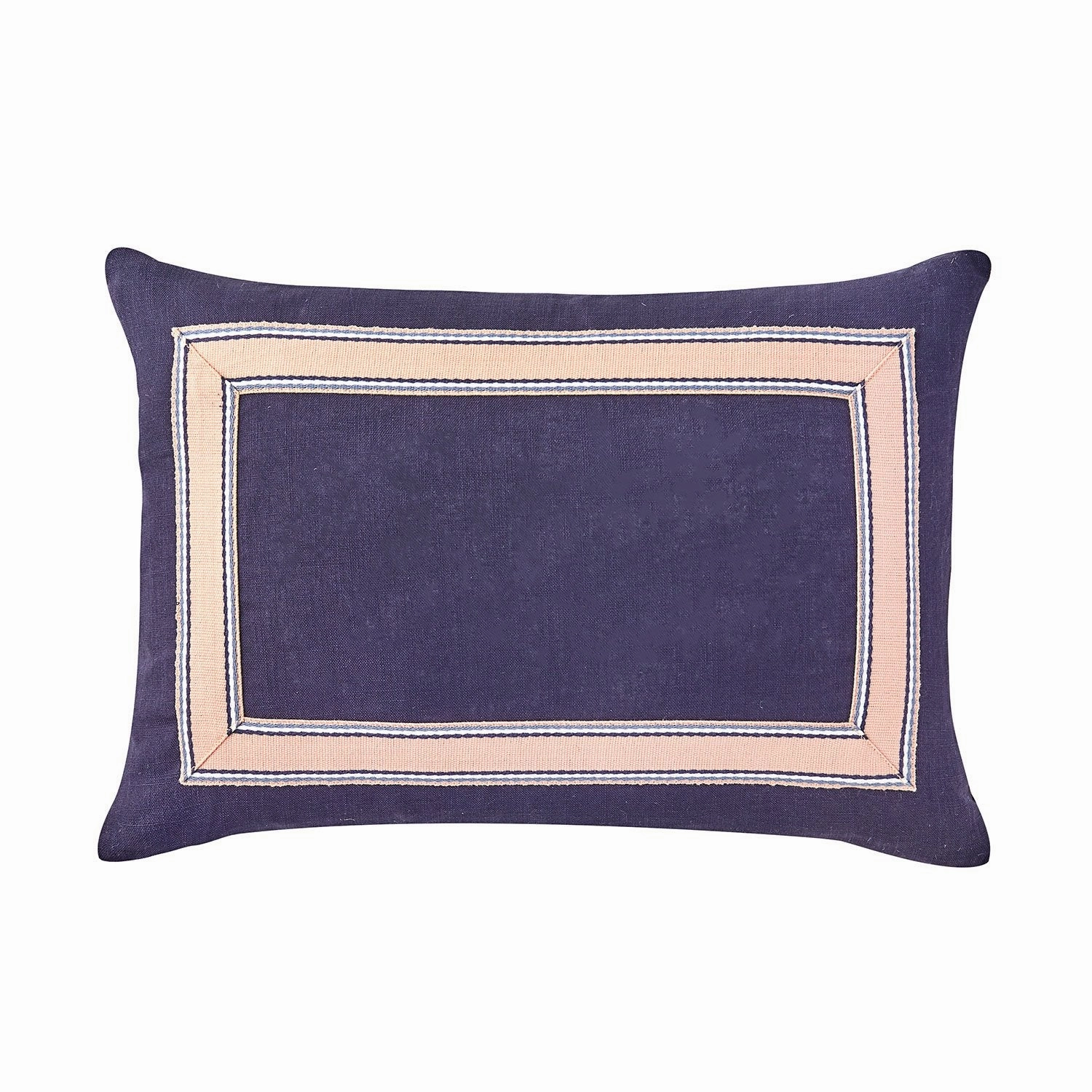 Best value & Peach Pillow Cost-effective Navy Trim