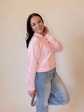 Blush Breeze Quarter Zip Sweatshirt - Pink