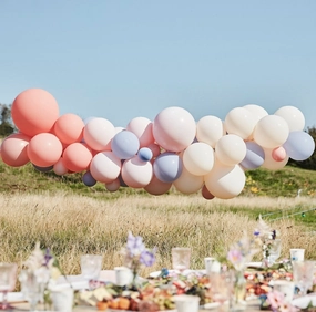 Blush, Nude & Blue Balloon Arch Kit (60 Pieces)