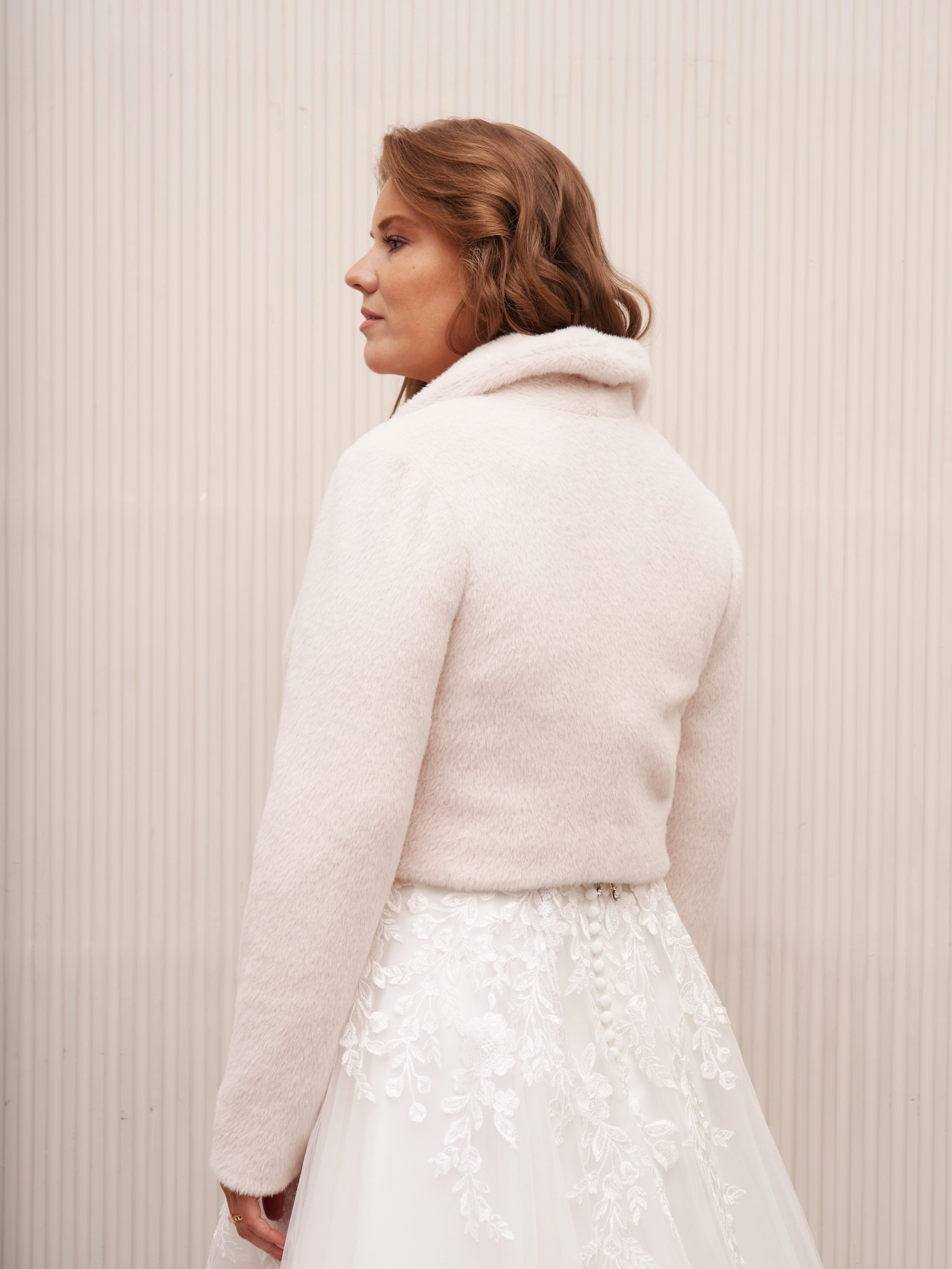 Blush Vegan Angora Bride Jacket