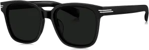 BOLON Men Women Retro Square Polarized Sunglasses, Exclusive Eyewear Brand of EssilorLuxottica