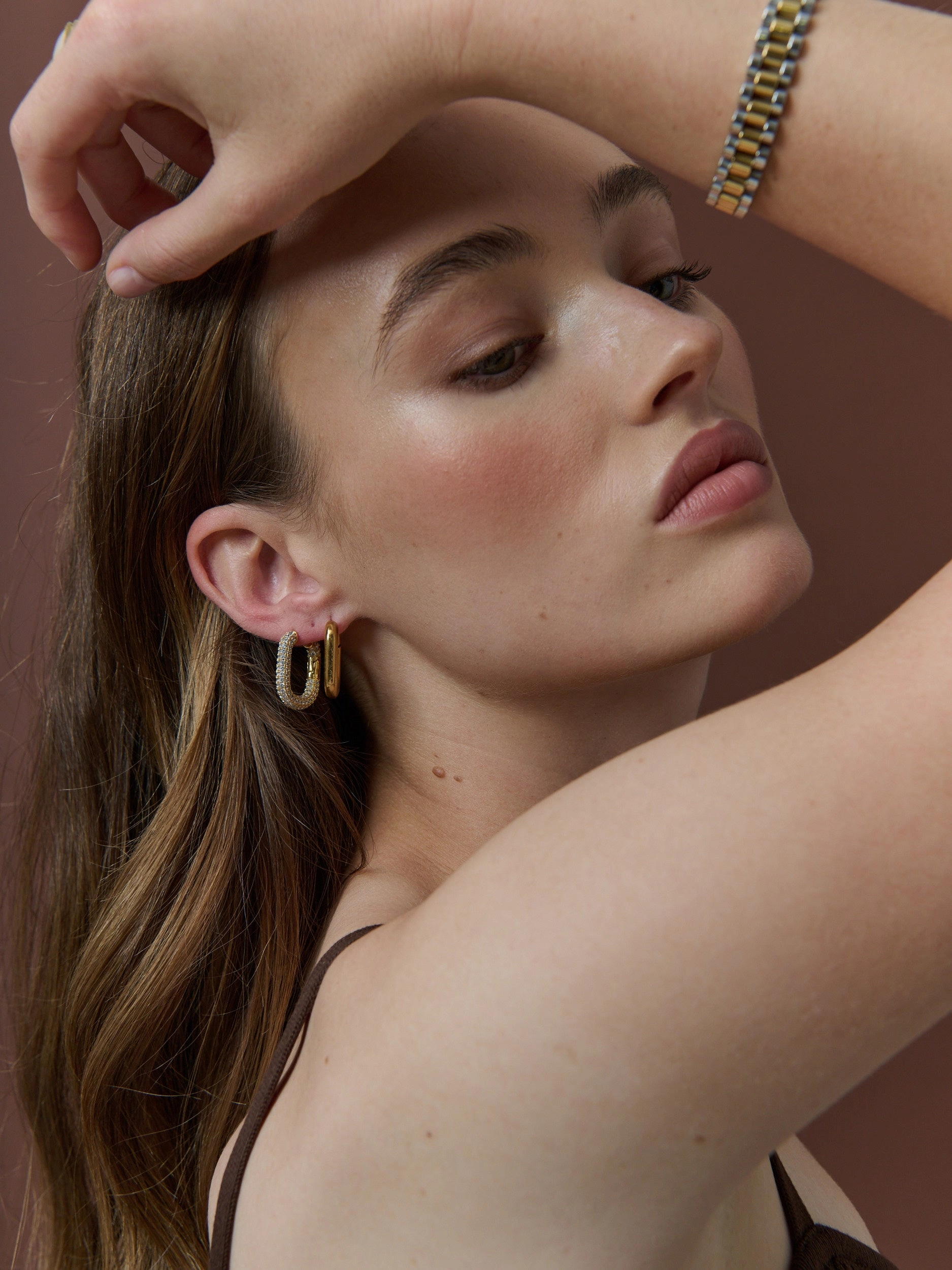 Camilie Pave 18K Gold Plated Earrings