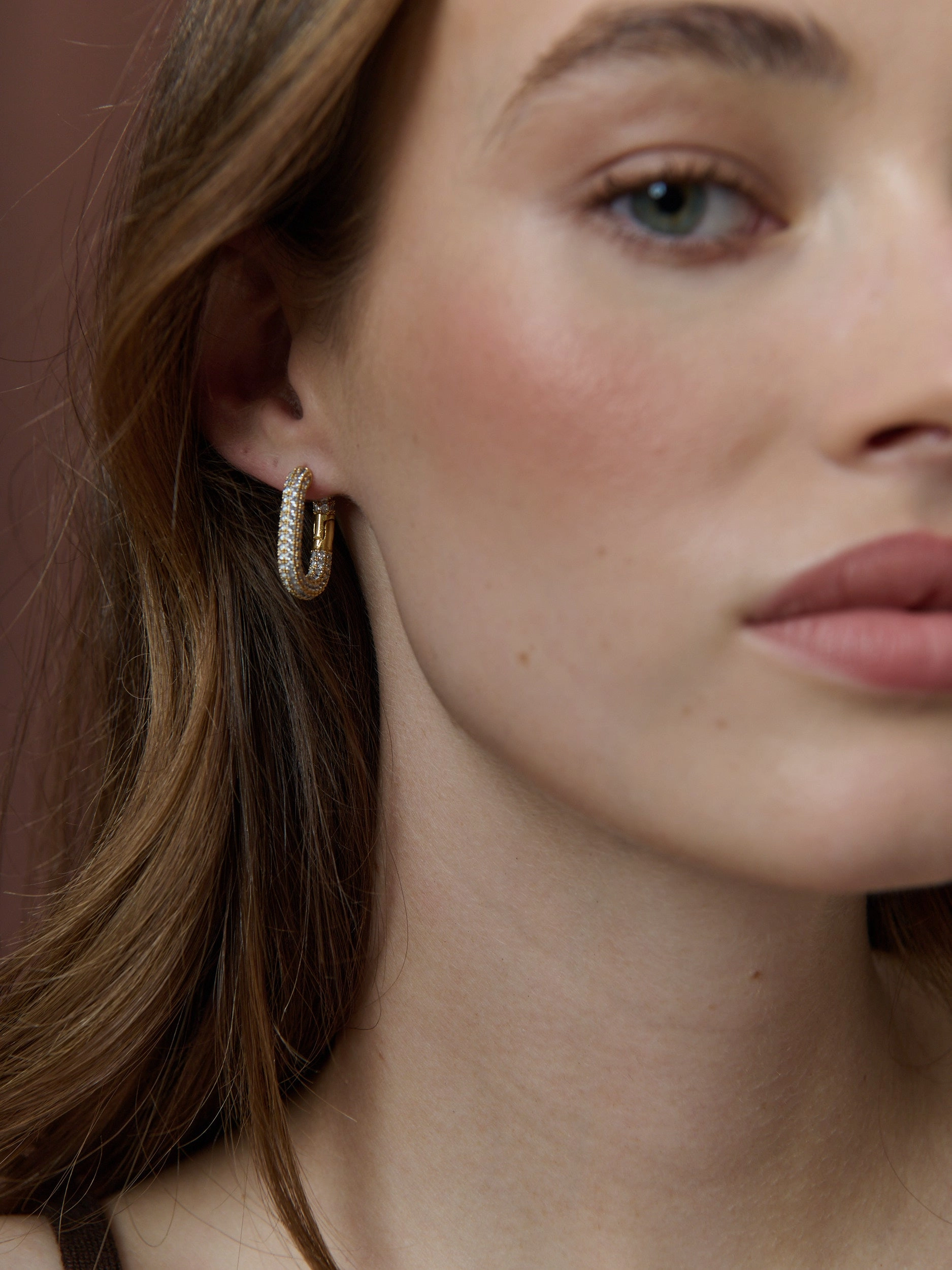 Camilie Pave 18K Gold Plated Earrings