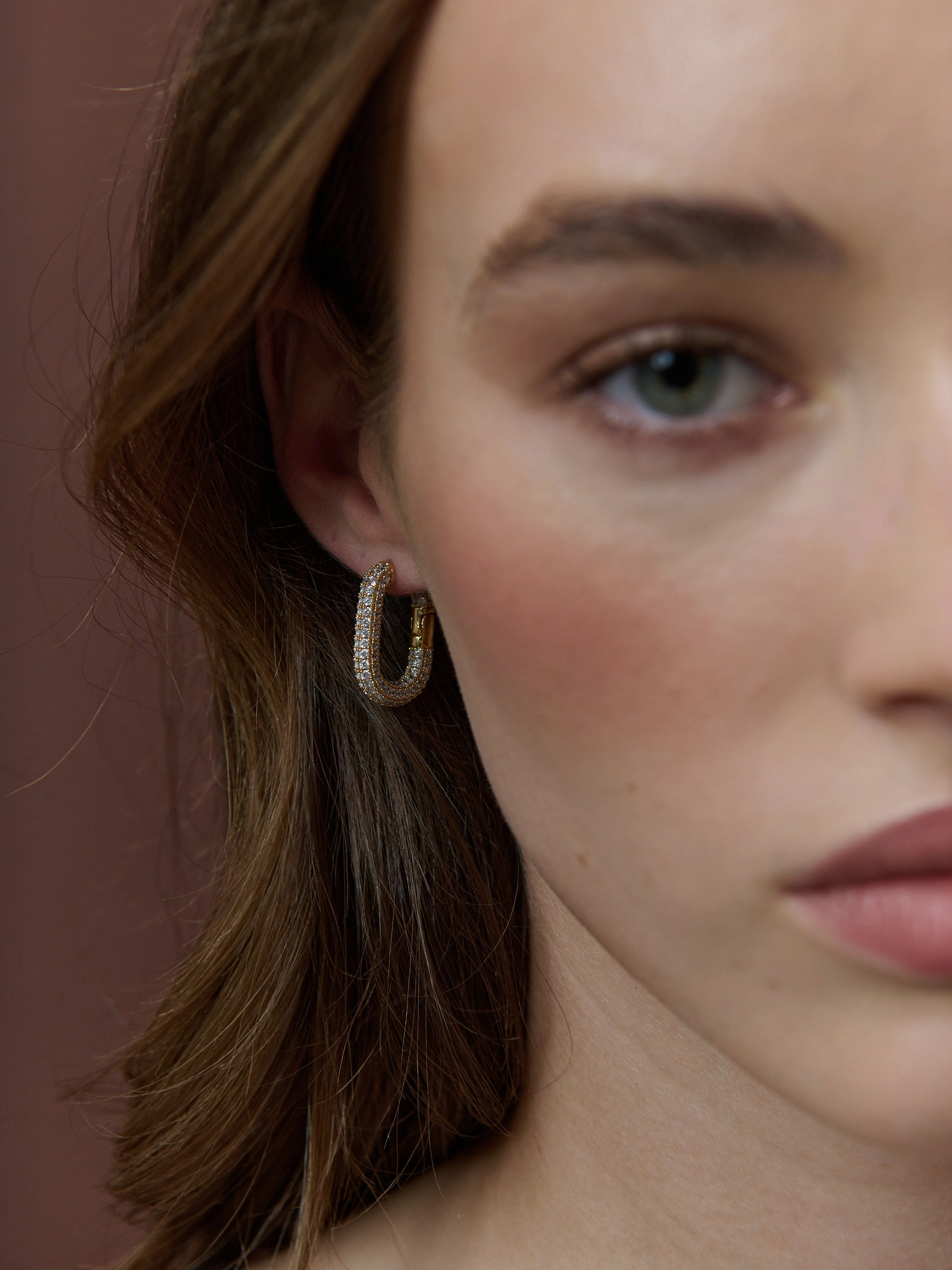 Camilie Pave 18K Gold Plated Earrings