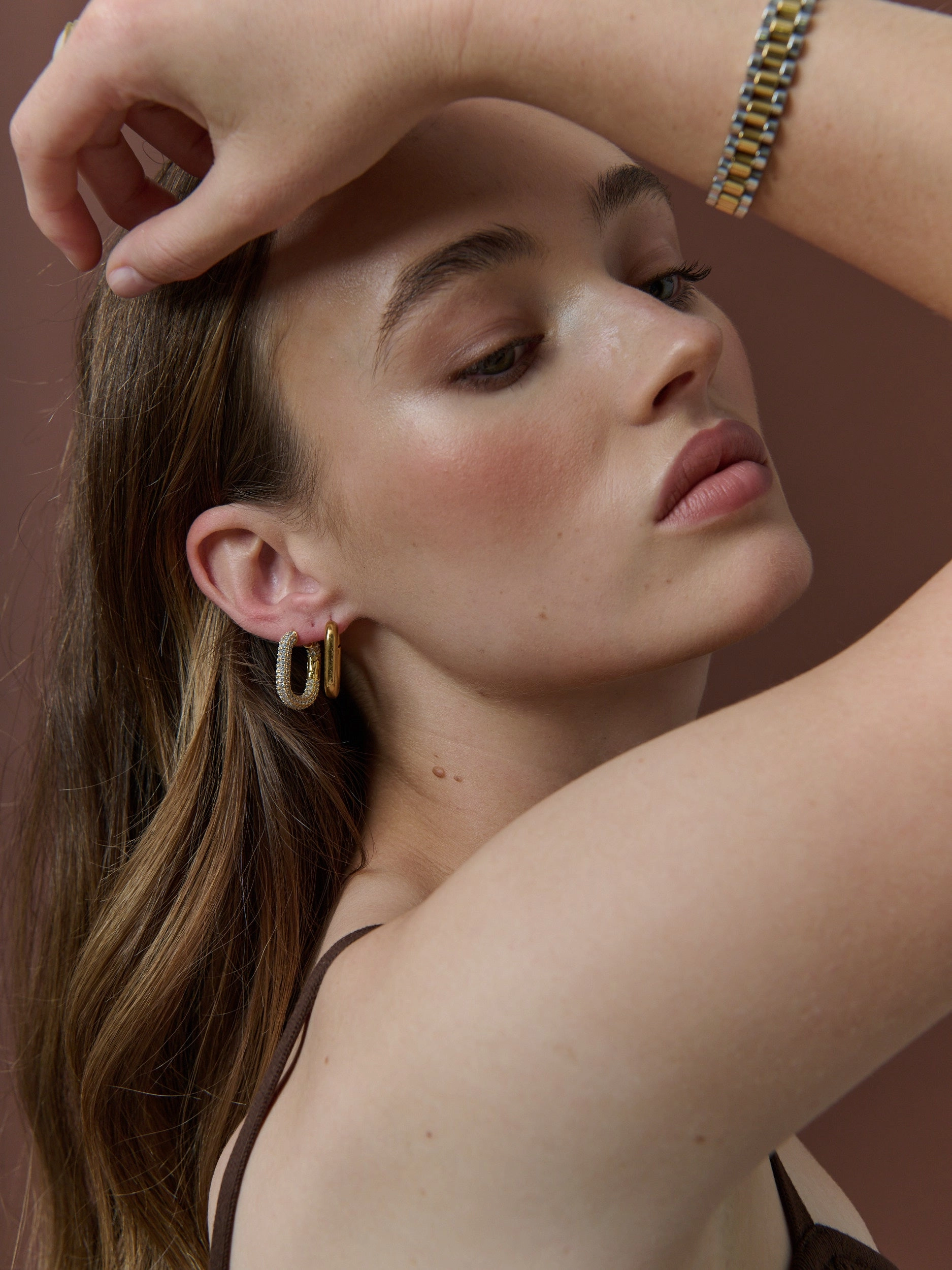 Camilie Pave 18K Gold Plated Earrings