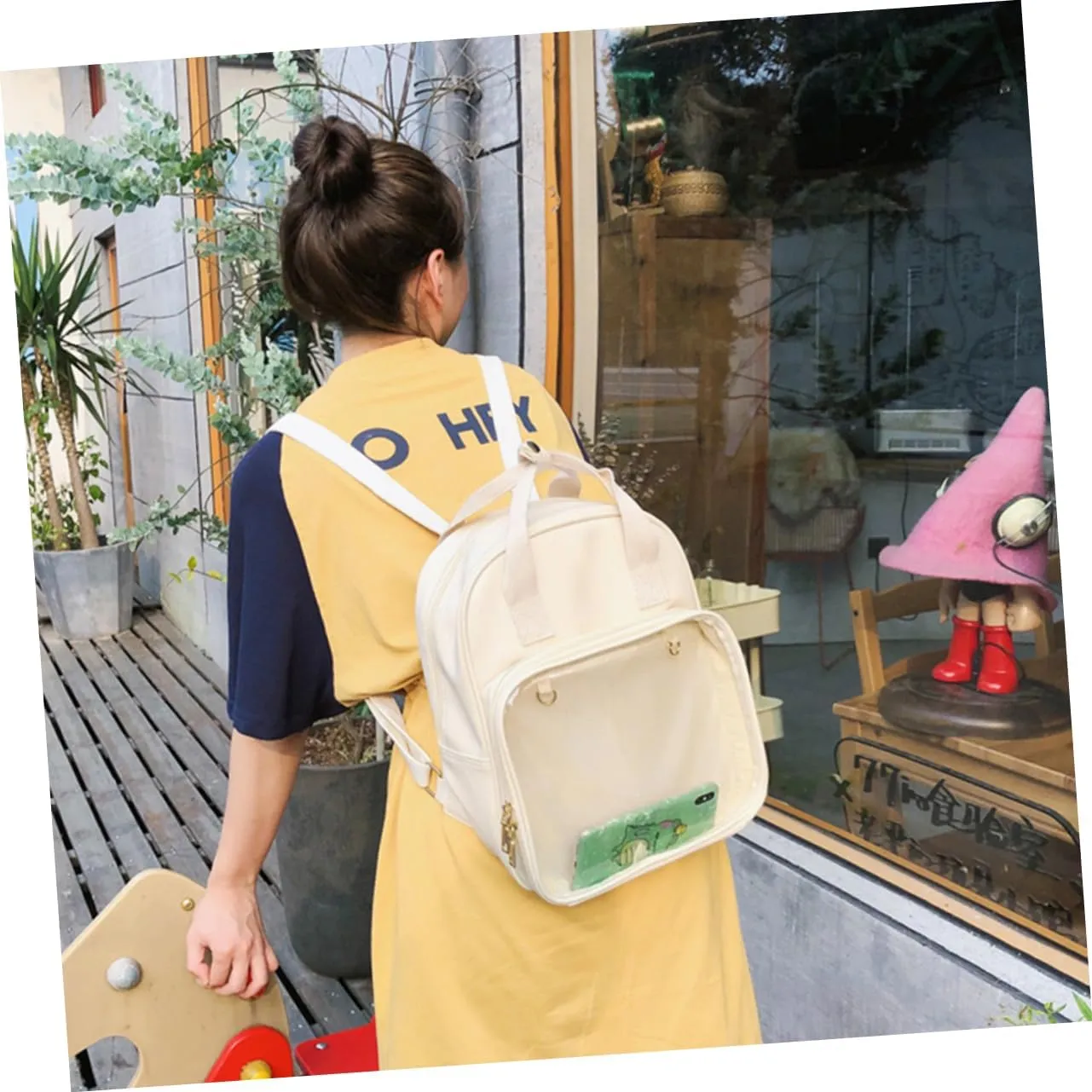 Candy Backpacks Pvc School Bag for Kids Students Storage Pockets Adjustable Straps