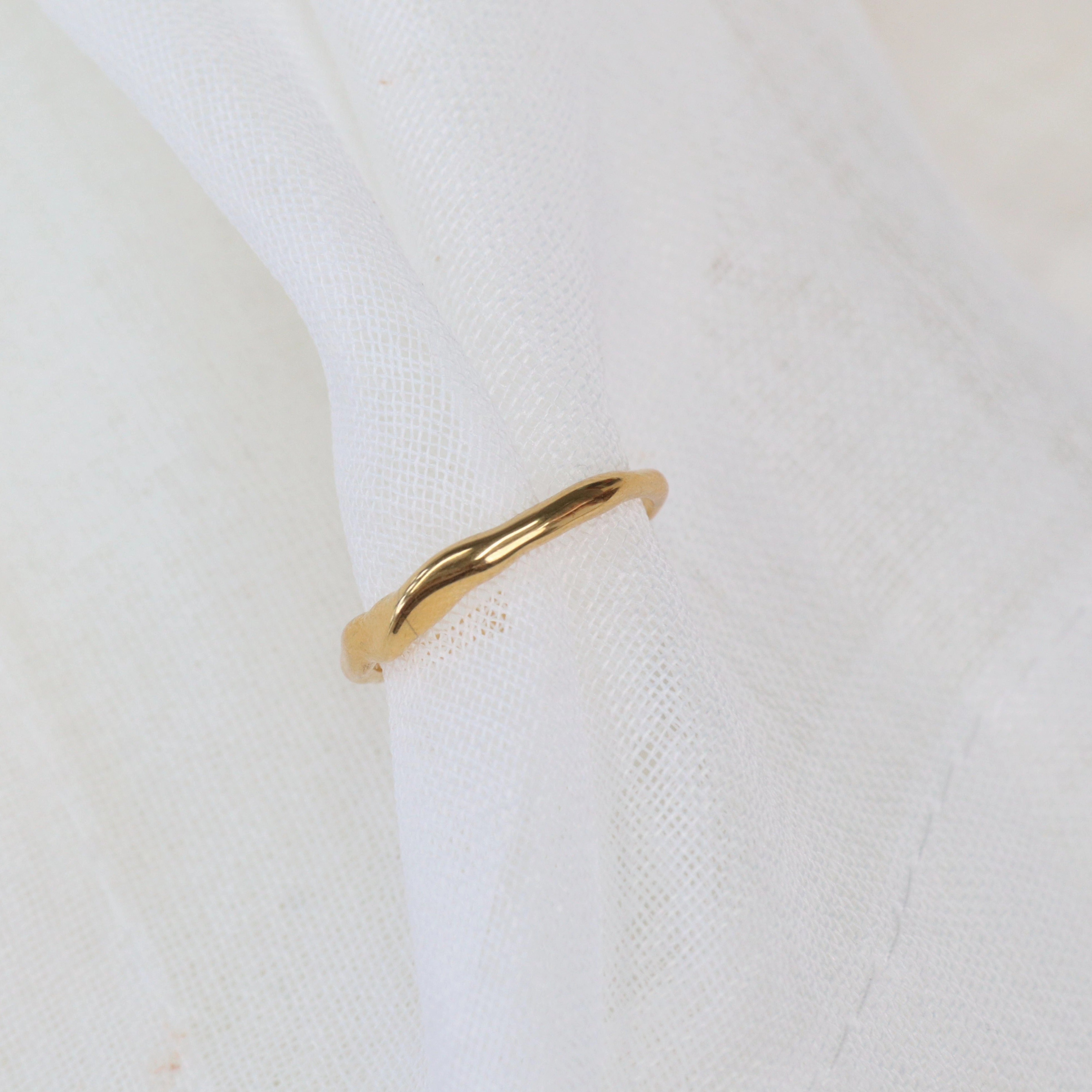 Capri | Adjustable Gold Plated Stainless Steel Ring