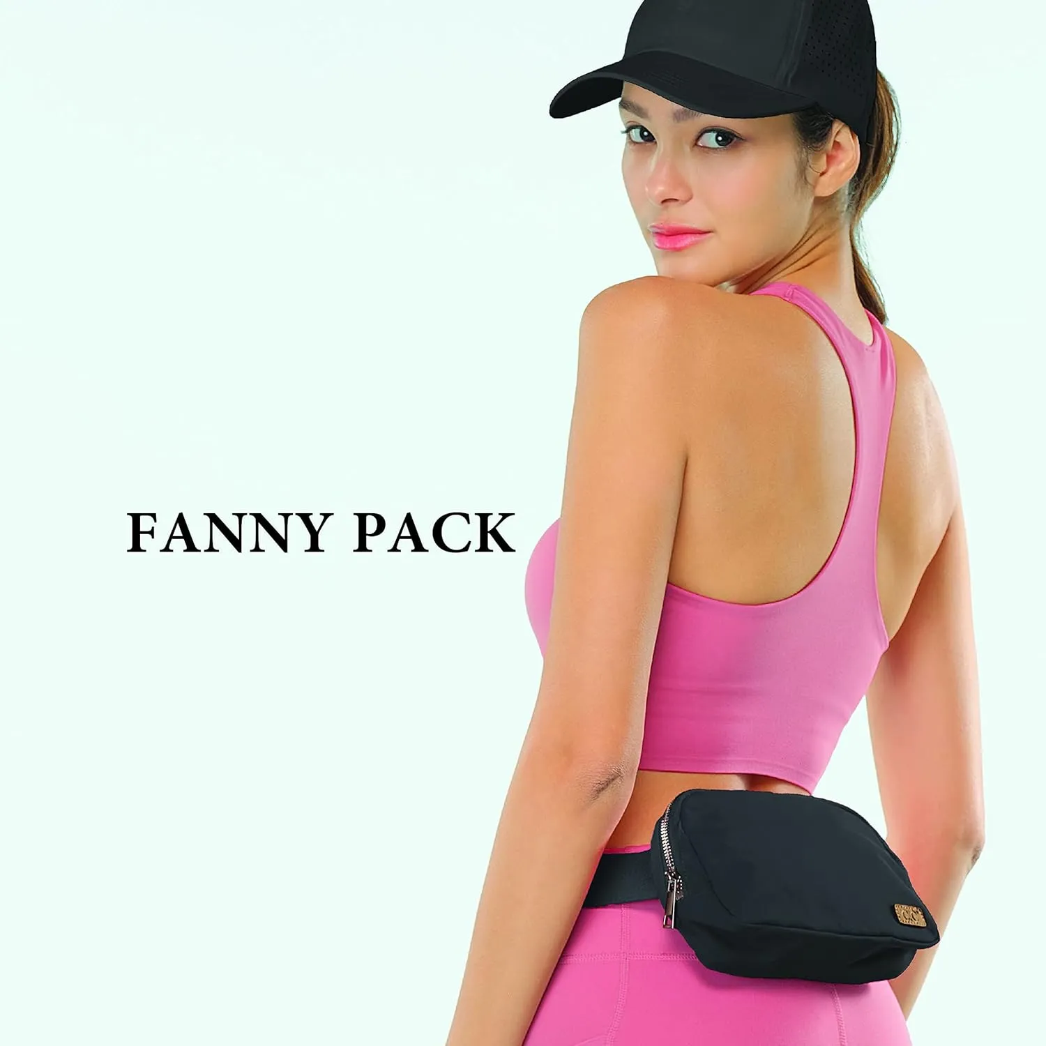 C.C Women's Fanny Pack Crossbody Bag with Adjustable Strap - Fashion Waist Pack in Dusty Mauve (BG-4253)