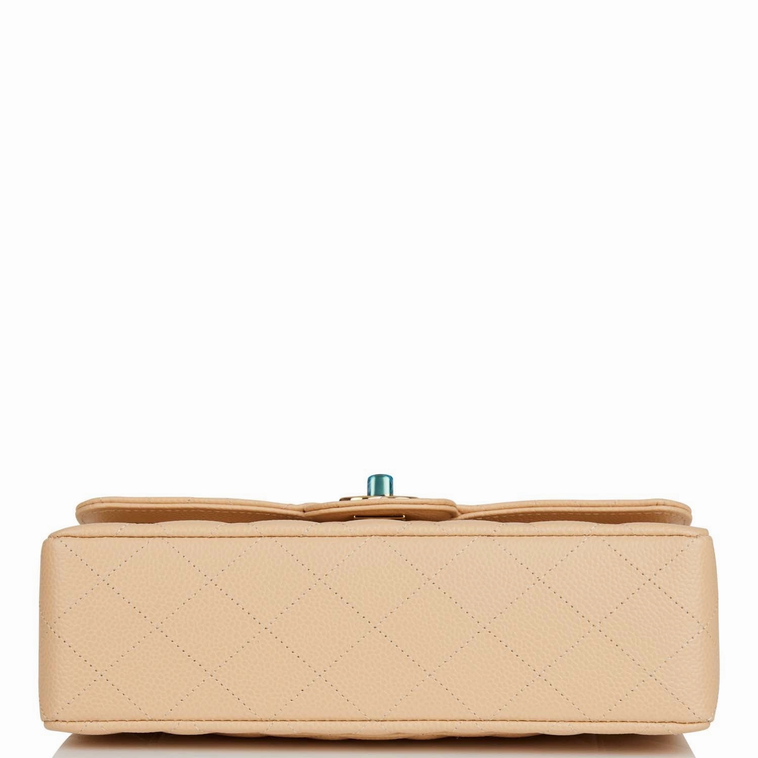 Chanel Small Classic Double Flap Bag Beige Caviar Gold Hardware