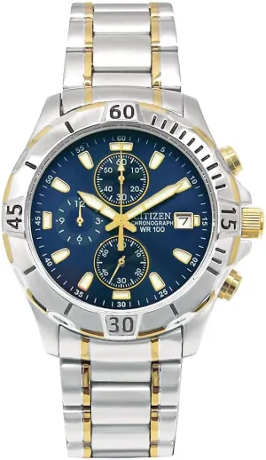 Citizen Quartz Mens Watch, Stainless Steel, Classic, Two-Tone (Model: AN3394-59L)