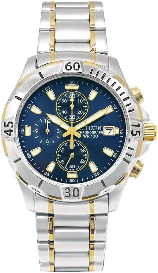Citizen Quartz Mens Watch, Stainless Steel, Classic, Two-Tone (Model: AN3394-59L)