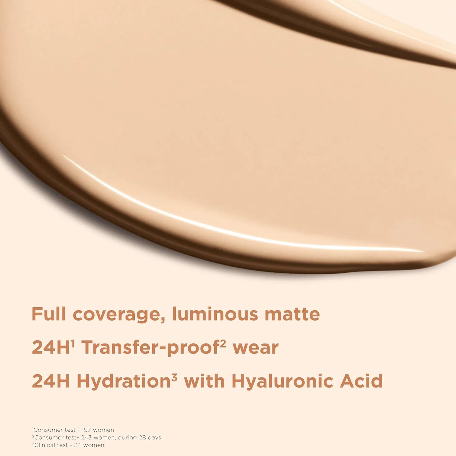 Clarins NEW Skin Illusion Longwear Full Coverage Foundation | Luminous Matte Finish | 24H* Hold and 24H** Hydration | Natural Looking Complexion | Transfer Proof, Sweat Proof and Smudge Proof