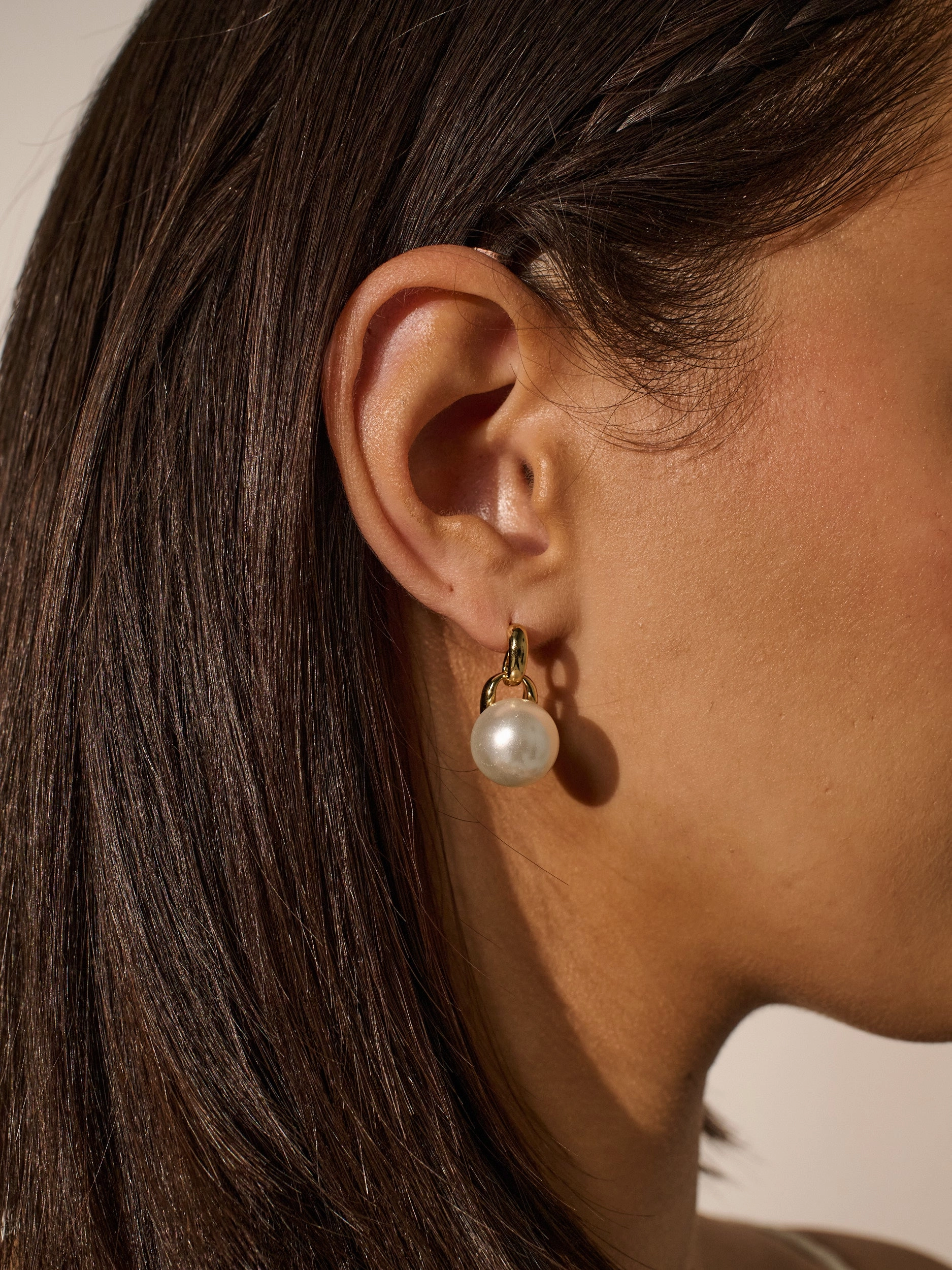 Classic Pearl 18K Gold Plated Earrings