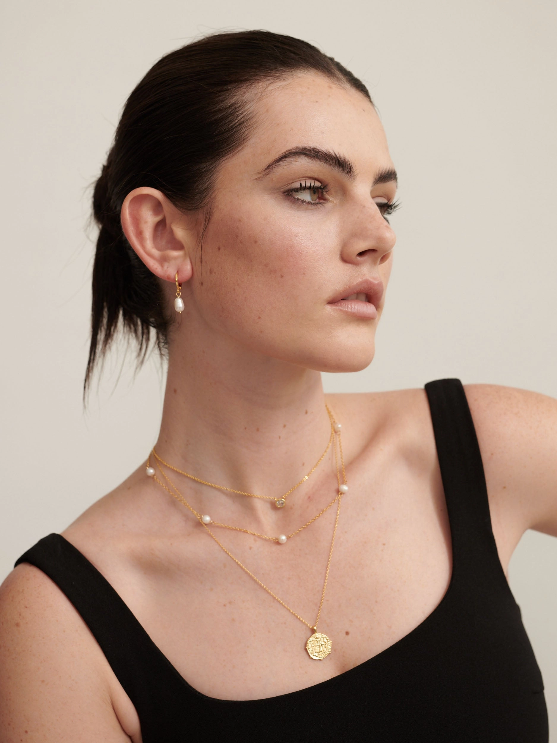 Coin Charm 18K Gold Plated Necklace