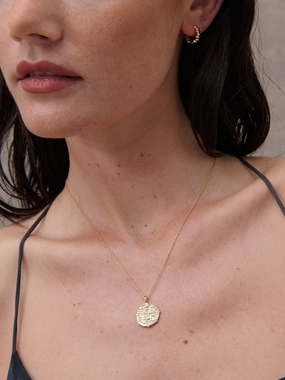 Coin Charm 18K Gold Plated Necklace