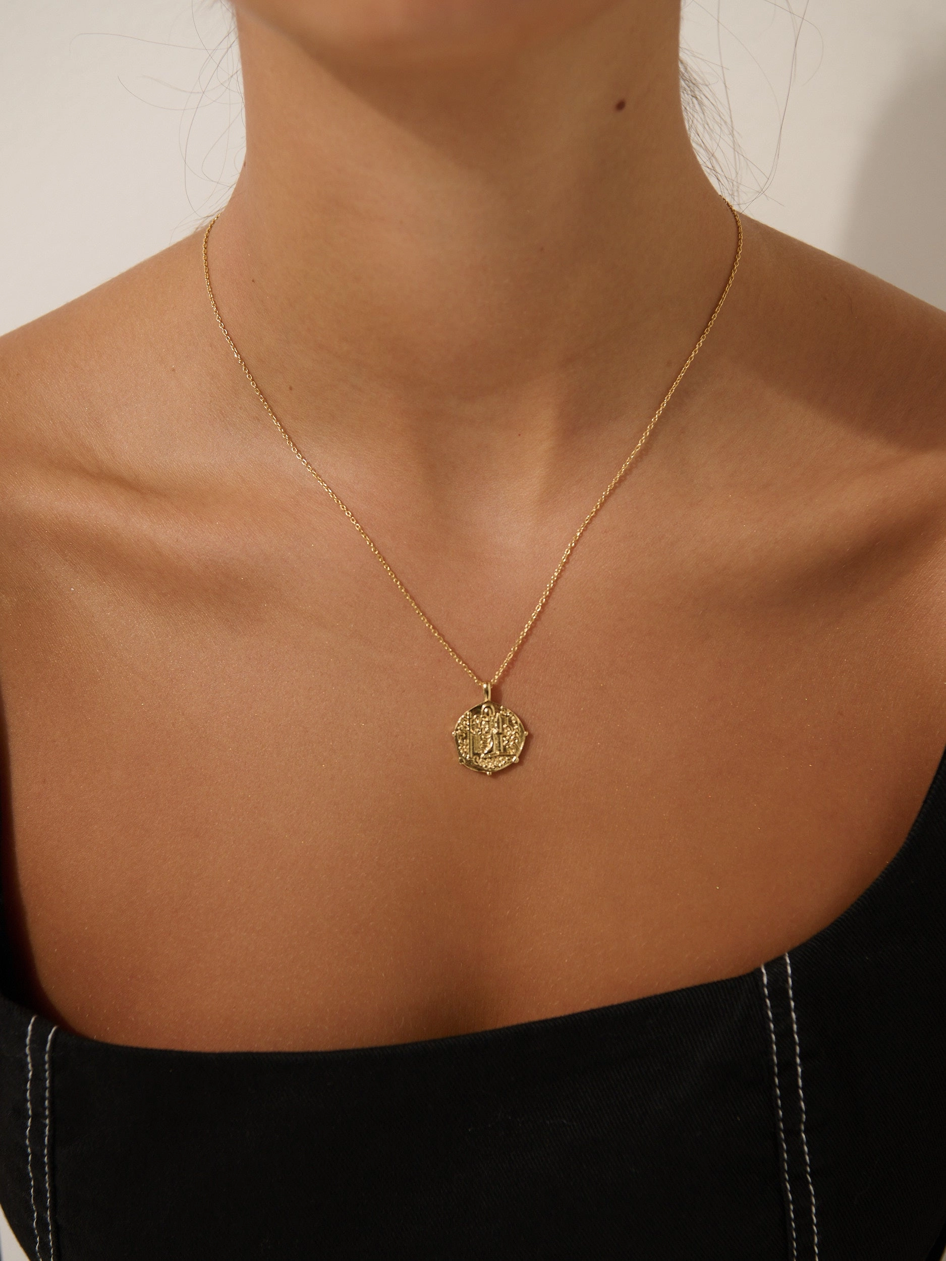 Coin Charm 18K Gold Plated Necklace