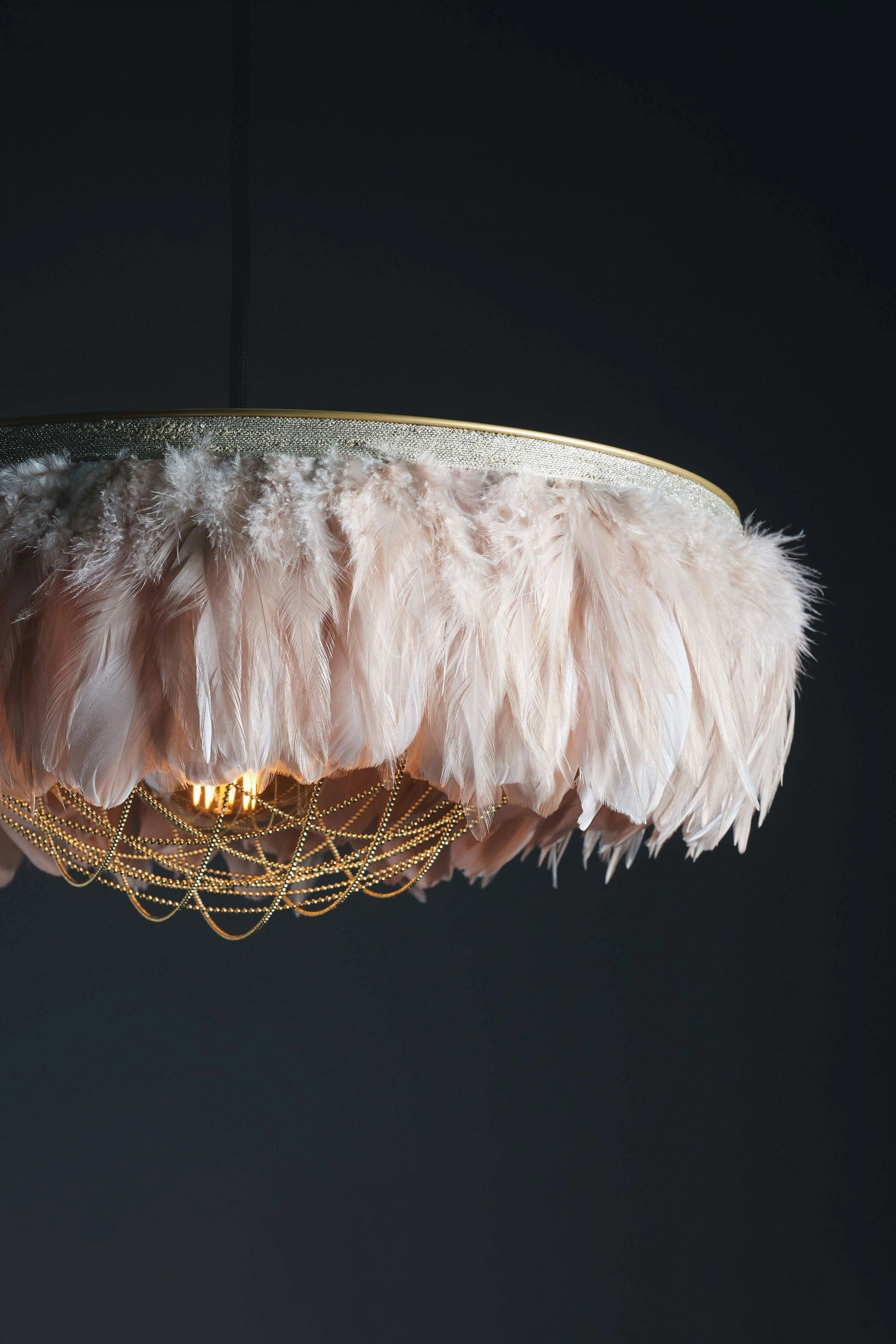 Coldharbour Lights Juliette Feather Shade - Blush Pink