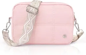 Crossbody Bags for Women, Small Quilted Shoulder Handbag with Adjustable Guitar Strap and Card Slots, Travel Purse