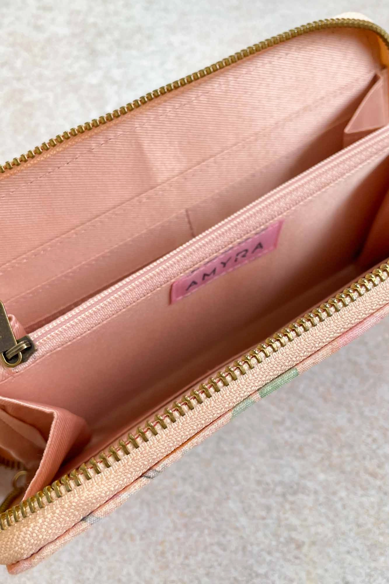 Cynthia Floral Wallet - Peach