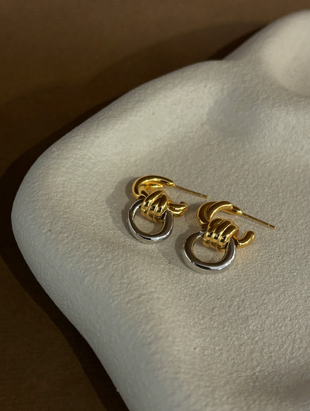 Delica Knotted Mixed Plated Earrings